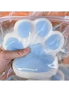 1pc Silicone Cat Paw Toys, Grape Texture, Slow Rebound, Durable, Stress Relieving For Children/Adults To Play With, Perfect For Children/Adults, Holiday/Halloween/Christmas Gifts, Available In Green, Purple, Orange, Blue, Pink