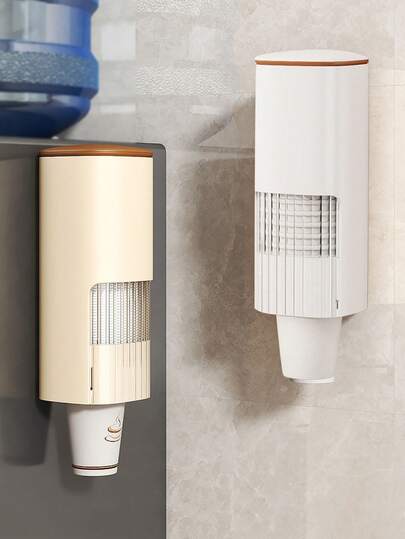 1/2pcs一次性杯子轻奢杯架纸杯分配器饮水机杯架免打孔壁挂式收纳架