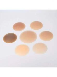 Cake Grip Non-Stick Seamless Cover, Reusable Self-Adhesive Silicone Stickers, Women's Non-Adhesive Nipple Shields, Self-Adhesive Bust Lift Patch Without Strap, Women's Lingerie And Lingerie Accessories, With High-Grade Magnetic Case - Caramel - View 2