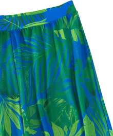 3-Piece Bikini Set With High Slit And Tropical Print, Beach Cover-Up For Summer. - Verde - Ver 4