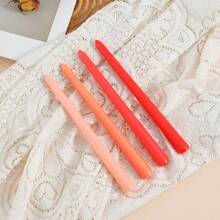 4pcs/Set Multicolor European Style Tall Tapered Odorless Smokeless Candles, Wedding Anniversary Candlelight Dinner Decor, Christmas Event Venue Decor, Suitable For Halls, Exhibitions, Elegant Gatherings - Red, Pink, Blue, Green, Orange, Multi-Color Series