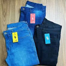 Kit 3 Men's Black Medium Dark Jeans Laicra Slim Basic Casual Premium Direct From The Factory With Elastane - 彩色 - 查看 4