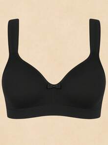 Plus Size Bra With Super Reinforced Foam Padded Straps - 黑色 - 查看 3