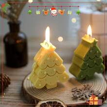 4 PEÇAS Moldes de Vela de Silicone de Árvore de Natal + Alce + Homem + Boneco de Neve + Homem de Gengibre, Molde de Resina Epóxi, Formas Fofas DIY, Artesanato de Vela Festiva de Natal para Cimento e Trabalhos Artísticos em Gesso Aromático, Ideia de Presente Perfeita