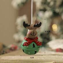 Christmas Deer Green Bell