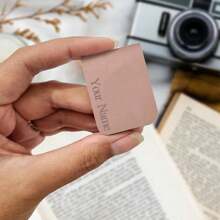 1PC Custom Magnetic Leather Bookmark, Personalized Gift For Him And Her, Minimalist PU Bookmark, Free Name Engraving, Perfect Reader Book Lover Birthday Graduation Back-To-School Birthday Gift,School Supplies,Back To School