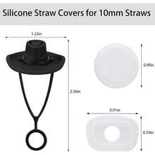 QY Silicone Cowboy Hat Straw Toppers For Stanley Cup 2.0 For Stanley Straw Covers Cap For Tumblers DustProof Straw Caps Compatible With Stanley Cup Accessories 40 Oz 30 Oz 20 OzBlack  2216 - B-Black - 查看 2