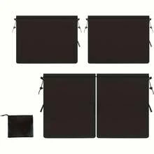 4PC Car Privacy Curtains - 95% Blackout Sunshades W/Adjustable Divider For SUV/Sedan - Privacy Shades For Travel, Camping - màu đen - Xem 2