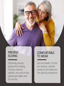 Crochets anti-dérapants pour lunettes, crochets d'oreille anti-dérapants en plastique pour le sport, accessoires de lunettes à conception stable. Sauveur anti-dérapant pour lunettes ! Installation unique, ne tombera pas même en secouant. Port stable pour le sport et l'usage quotidien. Crochets anti-dérapants pour lunettes à installation rapide, en matériau de silicone super élastique, confortable et ajusté sans blesser les oreilles.