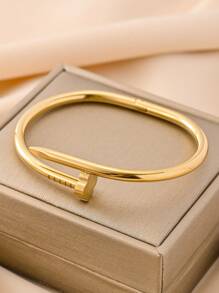 4pcs/3pcs/1pc 18K Gold Stainless Steel Bracelet, Luxurious & Elegant Jewelry, European & American Style, Suitable For Women, Festivals, Parties, Street Style, Banquets, Music Festivals, Gifts, Summer Beach Parties