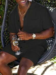 Men's Linen Retro Style Long Sleeve Casual Shirt, Fall