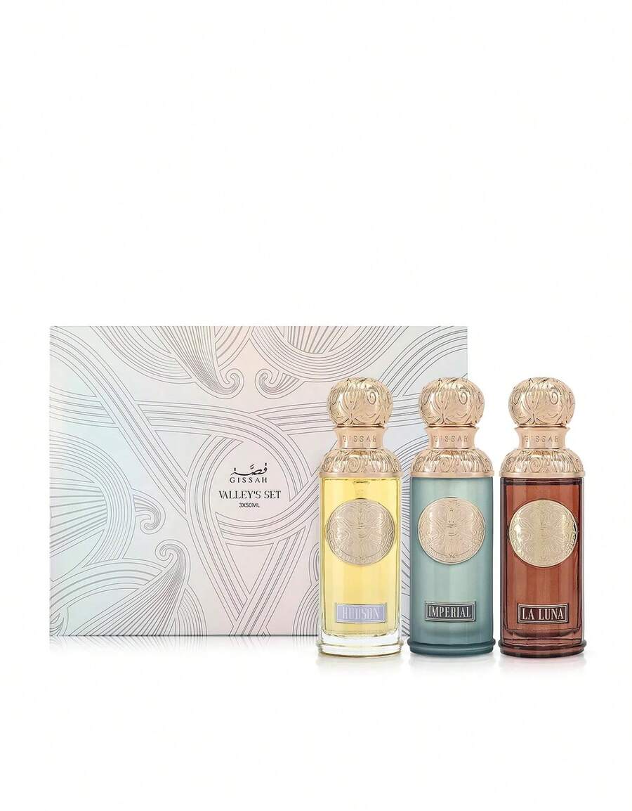 Set de 3 fragancias Gissah Willey Imperial: fragancias árabes premium de larga duración. Colección de aerosoles de fragancia de alta gama. Regalo perfecto para días festivos y ocasiones especiales. - Multicolor - Ver 1