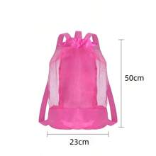 1 件大容量速干防水网状背包，女士高品质户外运动装备收纳袋，旅行露营洗漱用品和衣物收纳袋，多功能学生背包