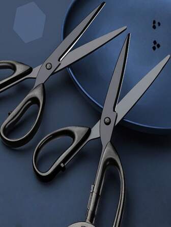 黑刃剪刀 家用厨房专用剪刀 手工剪刀 办公剪刀 不粘线剪刀 锋利