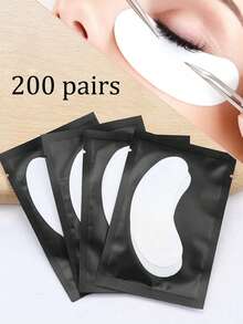 Waloshow 200 Pairs Eyelash Extension Glue Pads, Non-Shedding Eyelash Pads, Suitable For Eyelash Extension, Eyelash Extension Tools, Eyelash Extension Isolation Protection Tools - Black - View 1