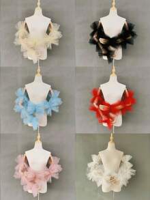 1 对女士主教袖，颜色有黑色、白色、红色、浅蓝色、粉色、香槟色，适合婚纱、摄影、角色扮演、派对装饰配件秋季配饰 - 彩色 - 查看 8