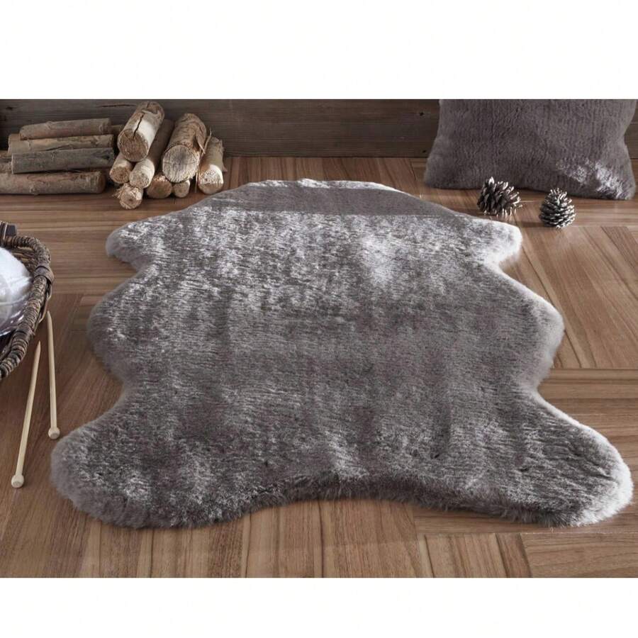 Jassrug Rabbit 30 Mm Fur-Like Plush Pelt – 70x100 & 100x140 Cm – 100% Polyester – Made In Turkey - Ginger - View 1