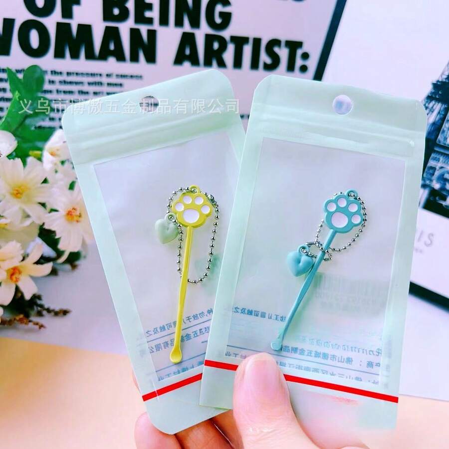 1PC,Cat Paw Ear Pick - Cute Mini Ear Cleaner Tool, Portable Ear Wax Remover  Cat Paw Ear Cleaner - Mini Portable Ear Pick For Gentle Wax Removal - 銀色 - 查看 1