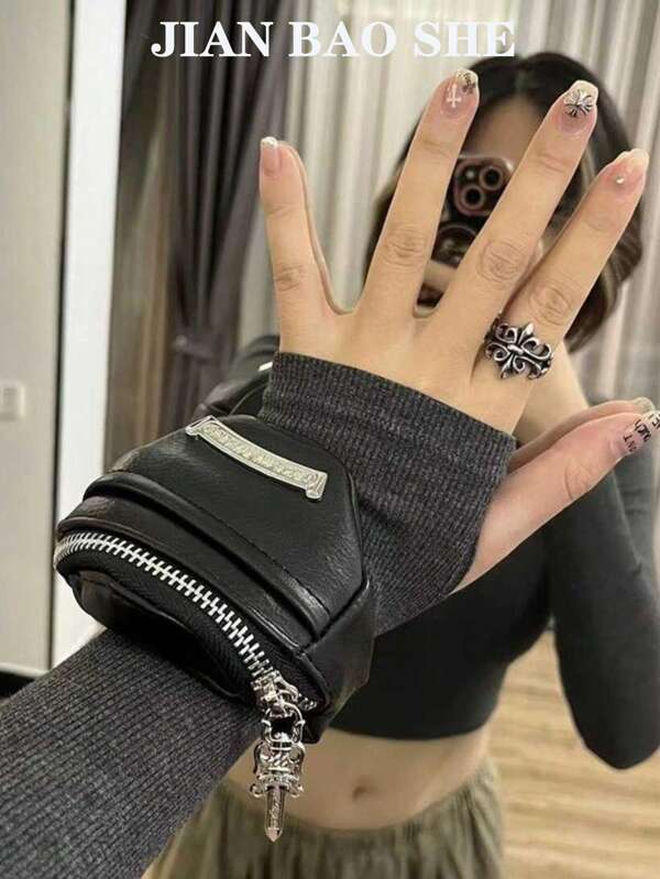 1pc New Fashionable Wrist Wallet, Multi-Functional Coin Purse With Adjustable Shoulder Strap Earphone Case, Can Be Used As Both Waist Pack And Chest Bag, Unique Design
