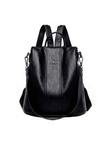Women's Backpack Leather Casual Stylish Anti-Theft - Unta - View 2