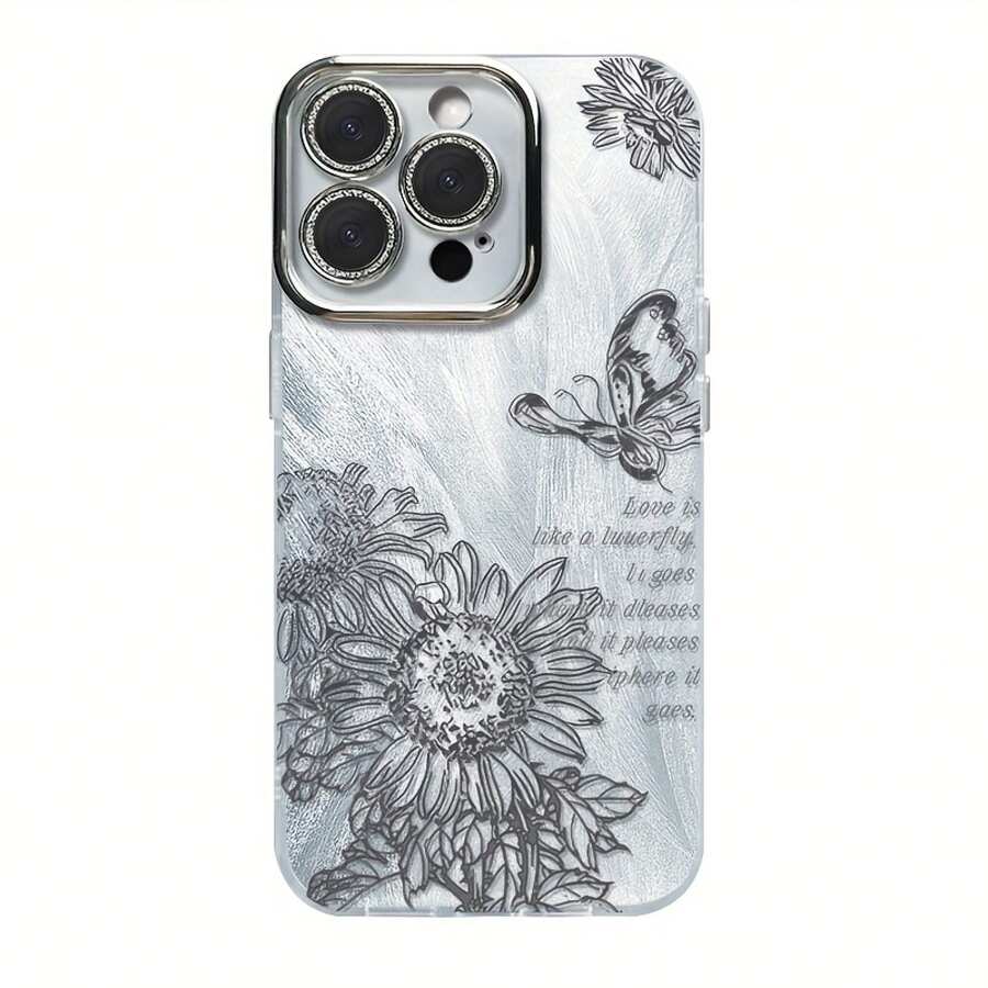Funda para teléfono (1 unidad) con degradado de gasa multicolor, tecnología IMD Laser. Compatible con todas las series 16/15/14/13/12/11, 13/14 Pro/15 Plus/16 Pro. Incluye protector de lente. Diseño híbrido clásico a prueba de golpes. - Colores mixtos 1 - Ver 1