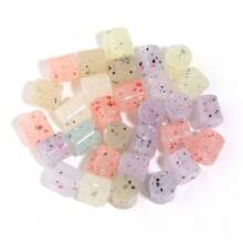 10 件/包彩色圆点珠，亚克力混色樱花小圆点五角星圆珠，手工 DIY 手链项链首饰制作