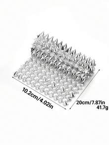 1 包塑料锥形尖刺铆钉，适用于万圣节圣诞节节日装饰，可用于夹克、鞋子、包包、工艺品，颜色多样