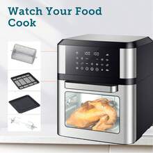 NetHong 12L Air Fryer Large Baskets Digital Heathy Cooker Kitchen Oven Low Fat 1750W UK Electric Multi-Function Cooker, Touch Screen, Smart Finish, Timer Function, For Bake, Grill And Dehydrate - UK Plug(220-240V) - View 4