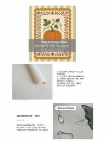 1 pezzo cartellone d'arte popolare zucca senza cornice, con strisce verdi, decorazione da parete per l'autunno, stampa su tela in stile autunnale per camera da letto, soggiorno, festa, regalo perfetto per il ritorno a scuola e decorazione funky per la stanza (stampe da parete, cartellone) Decorazioni di Ognissanti, decorazioni natalizie, decorazioni del Ringraziamento, decorazioni per matrimoni, decorazioni per la casa, decorazioni autunnali, decorazioni per compleanni, forniture per feste, decorazioni per interni, decorazioni per festival