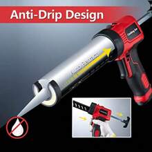 MARSOSAUR Caulk Gun NonDrip Electric Caulking Gun With 300 KG Thrust Cordless Silicone Tool Gun With Constant Flow Tech Lightweight 10oz Caulk Guns With LED Light