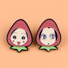 1 pièce/set Broche de fille de dessin animé, Badge NANA, Décoration de vêtements et sac à dos, Accessoires, Épingle de revers en métal, Emblème de sac, Cadeaux pour amis Accessoires de bureau Chemises Vestes Bijoux Cadeaux de Noël Halloween Épingle de vêtement Drôle Mignon Cadeaux pour enseignants - Multicolore - Voir 2