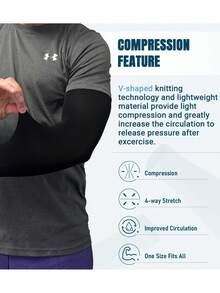 3 双装 防晒冷却袖套 压缩袖 - 遮盖纹身 - 男女青年防晒袖套 - 彩色 - 查看 6