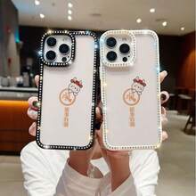 Funda para teléfono 1PC Teléfono Bling de Doble Cara, Parte Trasera Dura Suave a Prueba de Golpes, Multicapa, TPU + PC, Compatible con 16/15/14/13/12/11 Pro/Plus - transparente - Ver 5