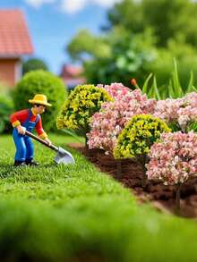 4/1pc Artificial Model Trees, Miniature Tree Scene KitSimulated Plants, Garden Micro Landscape Decor, Bright PVC Artificial Green Decoration, Suitable For Aquarium, Fairy Garden And Glass Container, Colorful And Realistic Leaf Design, Garden Miniature Model,Realistic Small Tree Garden, Micro Landscape, Rainforest Tree