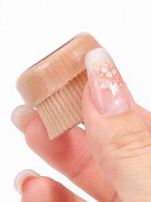 1 件肤色纤维管状趾凝胶套，织物凝胶绷带覆盖手指和脚趾，柔软缓冲鞋垫，缓解脚趾不适，男女适用，可日夜清洗 - 彩色 - 查看 4