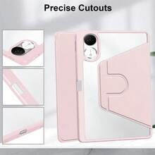 360 Rotation Cover For Redmi Pad 2 Case 11 Inch With Pencil Holder Acrylic Clear Back Case For Redmi Pad 2 2025 4G/Wifi Tablet - Pink - View 2