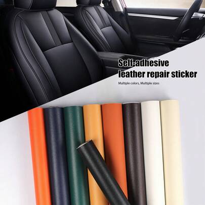 1 Roll Multi-Color Self-Adhesive Leather Repair Stickers, Removable And Reusable, Pet Scratch Faux Leather Patch, Sofa Headboard Cushion Leather Repair, Car Seat Furniture Upholstery Renewal Stickers, Can Be Cut To Size, Abrasion And Scratch Resistant, Various Colors And Sizes