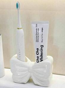 1 pièce Support de brosse à dents asymétrique de style nordique, support de brosse à dents électrique, étagère de rangement pour maquillage, organisateur de brosse à dents, étagère décorative pour bureau à la maison, décoration de chambre esthétique, décoration domestique, organisation gain de place, accessoires pour la cuisine, la salle de bain et la chambre, décoration d'automne, retour à l'école