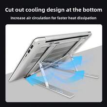 Lenovo X4 Aluminum Laptop Stand, Adjustable & Foldable Ergonomic Computer Riser – 9-Level Height Adjustment For 10-15.6 Inch Notebooks, Portable Desk Stand For Work, Study, Or Home Office