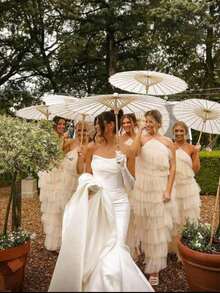 大型白色优雅纸伞，木质伞柄，适用于婚礼、派对、纸质装饰伞、DIY绘画伞、浪漫婚礼新娘派对和摄影配件、圣诞节、毕业典礼、母亲节和其他场合。