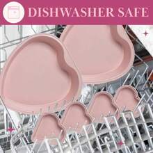 Paris Hilton Heart Shaped Nonstick Bakeware Set, Easy Release Carbon Steel, Includes Two 95-Inch Pans And Four Mini 35-Inch Pans, Dishwasher Safe, Made Without PFAS Or PFOA, 6-Piece Set, Pink - White - View 6