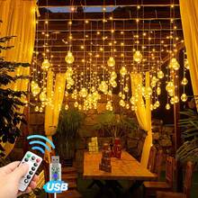Đèn nhiều màu/Ánh sáng ấm áp Đèn dây ước nguyện Đèn trang trí ngày lễ Đèn dây, USB có điều khiển từ xa - 8 chế độ chiếu sáng, 108 đèn LED và 12 quả cầu ước nguyện - Quả cầu may mắn cho Giáng sinh, Ngày lễ tình nhân, Tụ họp gia đình, Phòng ngủ, Tiệc tùng, Trong nhà, Trang trí lễ hội, Treo tường, Sân & Vườn cỏ Đèn dây trong nhà. Đèn dây Trang trí Giáng sinh Quà tặng Giáng sinh Trang trí Giáng sinh - Nhiều màu - Xem 12