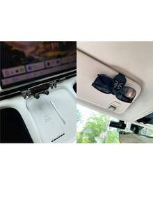 Bowknot Style Car Glasses Clip Sunglasses Visor Clip, Multi-Functional Eyeglasses Holder Clip (No Sunglasses Included) - Multicolor - View 7