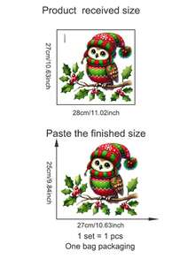 Adesivo per WC con personaggio cartoni animati adorabile con cappello natalizio - modello gufo, orso o pupazzo di neve, rimovibile, autoadesivo, finitura opaca, ideale per decorare il bagno, coprisedie del wc, decorazione natalizia | Disegno giocoso | Facile da installare, decorazione natalizia