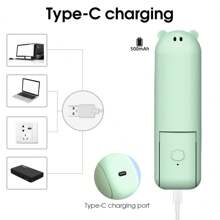 Portable Handheld Mini Fan, Power Bank Fan, USB Rechargeable, 500mAh Battery Capacity, Foldable, 3 Speed Settings, Dual Blades, Suitable For Indoor, Outdoor, Office And Travel