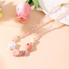 1 件陶瓷鱼和海螺珠项链 + 1 件陶瓷鱼珠手链，波西米亚风格女士夏季度假珠宝