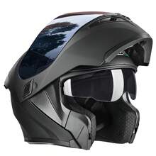 Casco Motocicleta Abatible Con Luz Led Dot Negro/rojomocoerl - M - Ver 4