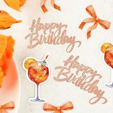 100 SZT. Kieliszki do wina Letnie Konfetti na Imprezę, Dekoracje Stołu, Konfetti na Urodziny. Konfetti na Imprezę Aperol Orange Light Cocktail, Dekoracja Imprezy Festiwalu Piwa