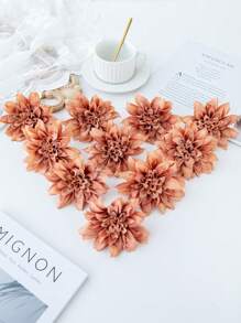 15PCS Artificial Flowers, Dahlias, Chrysanthemums, Wedding Decorations, Fake Plants Room Decor Fall Decorfake Flowers Garden Autumn Decor Centerpieces DIY Candy Boxes, Party Gifts, Decoration, Bride's Wrist Flowers, Holding Flower Boxes, Matching With Home Decor, Valentine's Day, Mother's Day Gifts, Flower Box Materials, New Year Decorations