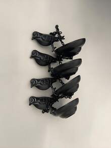 金属鸟形雨链，适用于屋檐排水沟 - 复古花园装饰，家居和露台的完美礼物 - 黑色 - 查看 15